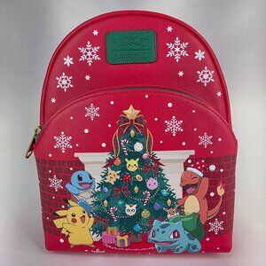 LOUNGEFLY POKEMON CHRISTMAS TREE MINI BACKPACK